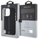 MERCEDES BENZ CARCASA MAGSAFE SILICONE STRIPE IPHONE 16 PRO MAX NEGRO