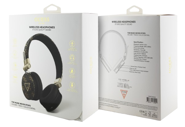 GUESS AURICULAR BLUETOOTH ENC ROUND TRIANGLE NEGRO
