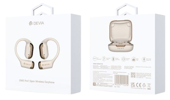 DEVIA AURICULAR BLUETOOTH OWS PRO1 BEIGE