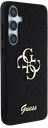 GUESS CARCASA 4G GLITTER METAL LOGO SAMSUNG GALAXY S25 NEGRO
