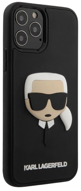 KARL LAGERFELD CARCASA 3D HEAD IPHONE 12/12 PRO NEGRO