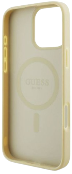 GUESS CARCASA MAGSAFE PEONY IPHONE 16 PRO MAX DORADO