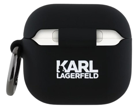 KARL LAGERFELD FUNDA SILICONA 3D NFT AIRPODS 4 NEGRO