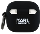 KARL LAGERFELD FUNDA SILICONA 3D K&C AIRPODS 4 NEGRO