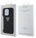 GUESS CARCASA GRAINED 4G STAMP TRIANGLE IPHONE 16 PRO MAX NEGRO