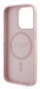 GUESS CARCASA MAGSAFE GRAINED PEONY TRIANGLE IPHONE 15 PRO MAX ROSA