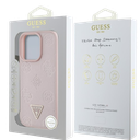 GUESS CARCASA MAGSAFE GRAINED PEONY TRIANGLE IPHONE 15 PRO MAX ROSA