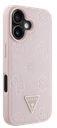 GUESS CARCASA MAGSAFE GRAINED PEONY TRIANGLE IPHONE 16 ROSA