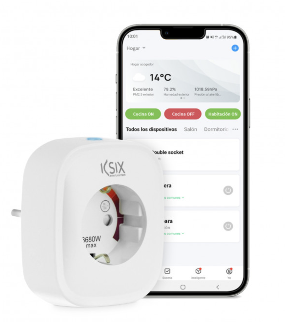 KSIX ENCHUFE INTELIGENTE BLANCO