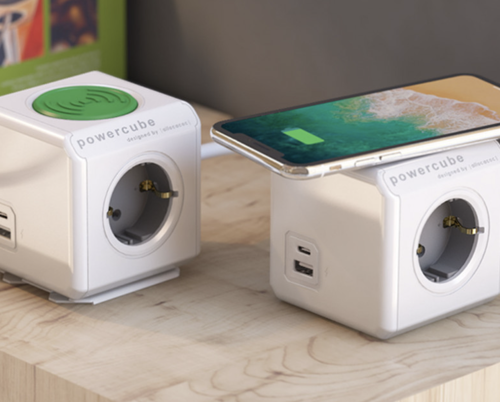 ALLOCACOC ENCHUFE MODULAR 3 TOMAS + CARGADOR INDUCCIN + USB-A + USB-C BLANCO