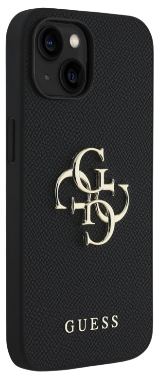 GUESS CARCASA GRAINED 4G IPHONE 13 NEGRO