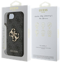 GUESS CARCASA 4G LOGO IPHONE 16e GRIS