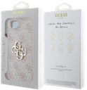 GUESS CARCASA 4G LOGO IPHONE 16e ROSA