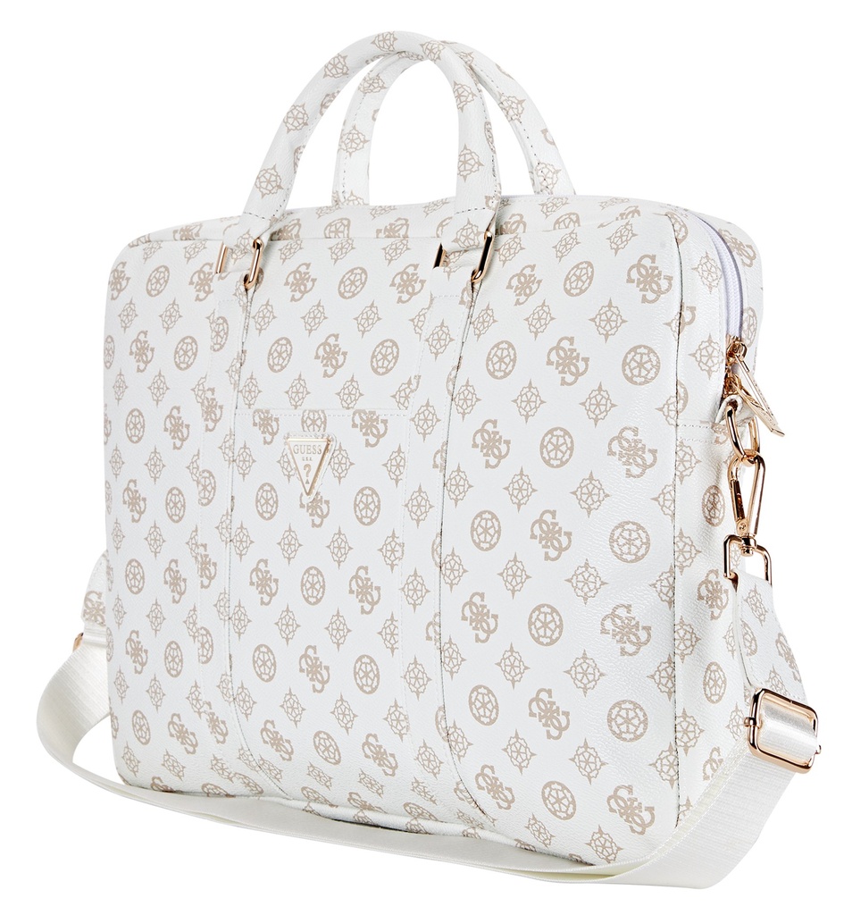 GUESS MALETIN PEONY ZIPPER PORTATILES 16" BLANCO