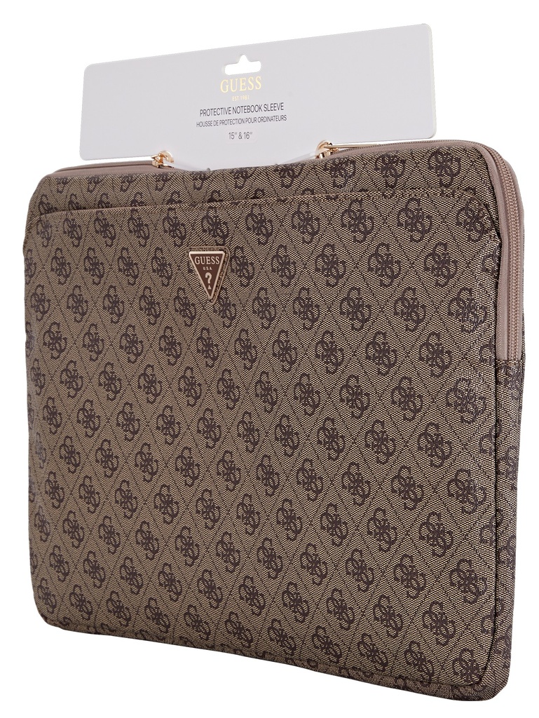 GUESS FUNDA 4G ZIPPER PORTATIL 16" MARRON