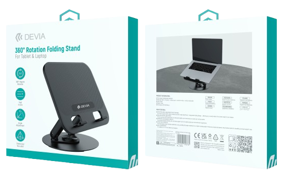 DEVIA SOPORTE PLEGABLE 360 SOBREMESA MOVIL GRIS (copia)