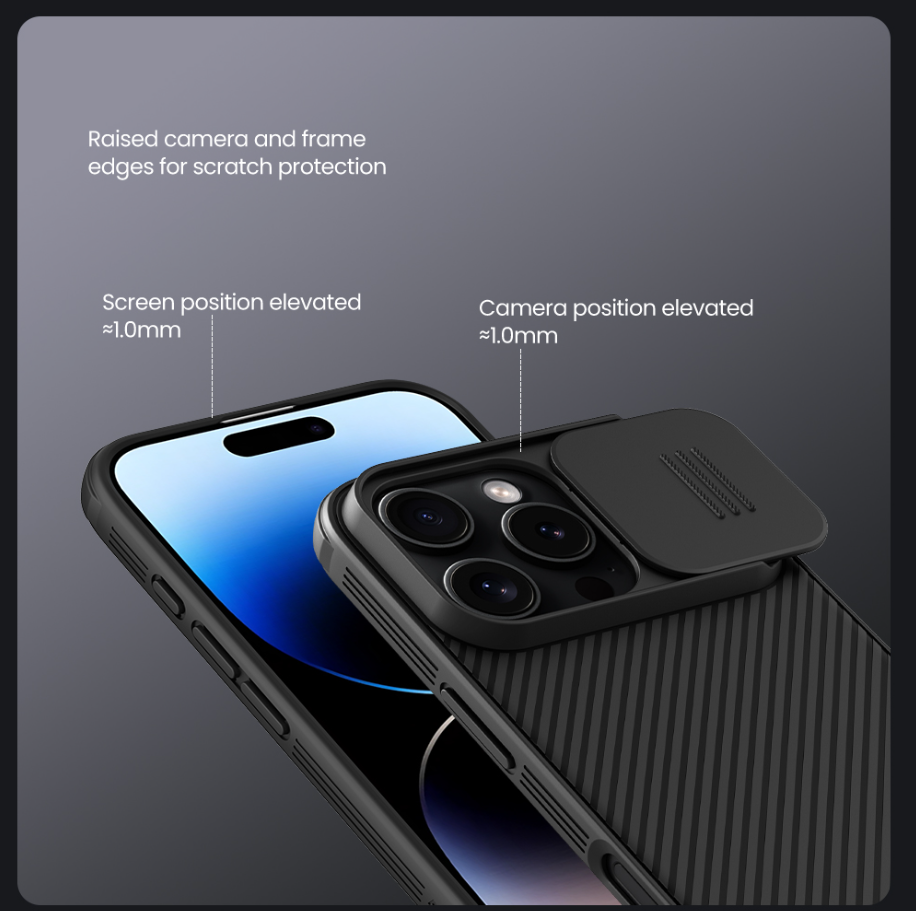 NILLKIN CARCASA CAMSHIELD IPHONE 16 PRO NEGRO