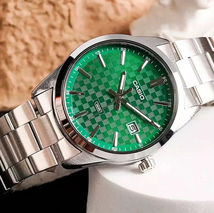 CASIO RELOJ TIMELESS COLLECTION MTPVD03D3A1UDF ESFERA VERDE/CUARZO