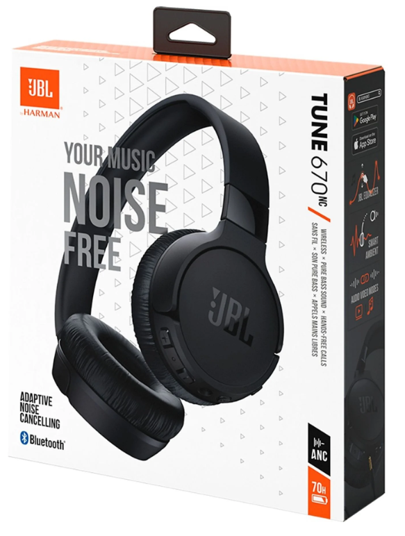 JBL AURICULAR BLUETOOTH TUNE 670NC NEGRO