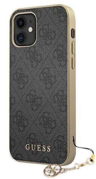 GUESS CARCASA 4G CHARM IPHONE 12 MINI GRIS