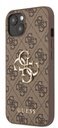 GUESS CARCASA METAL LOGO IPHONE 13 MARRON