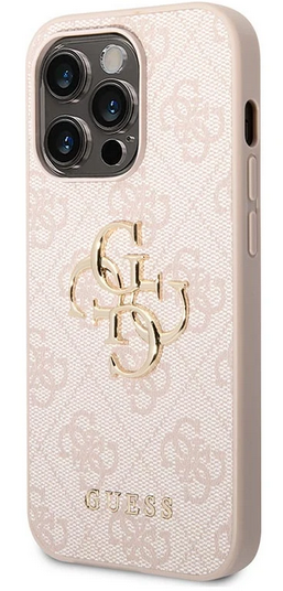 GUESS CARCASA 4G METAL LOGO IPHONE 15 PRO MAX ROSA