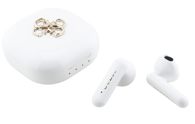 GUESS AURICULAR BLUETOOTH TWS 4G LOGO BLANCO