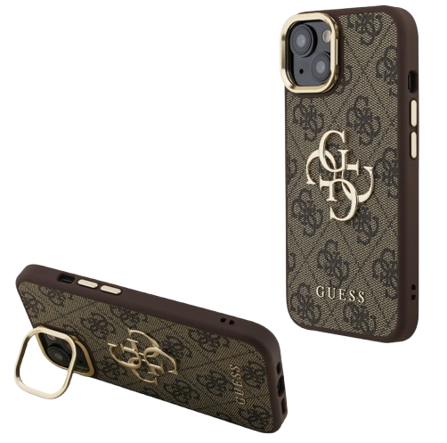 [GUHCP13MPCS4GP4W] GUESS CARCASA 4G SOPORTE CAMARA IPHONE 13 MARRON