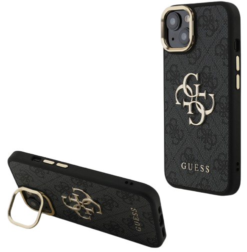 [GUHCP14SPCS4GP4K] GUESS CARCASA 4G SOPORTE CAMARA IPHONE 14 GRIS