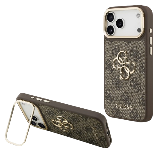 [GUHCP17LPCS4GP4W] GUESS CARCASA 4G SOPORTE CAMARA IPHONE 17 PRO MARRON
