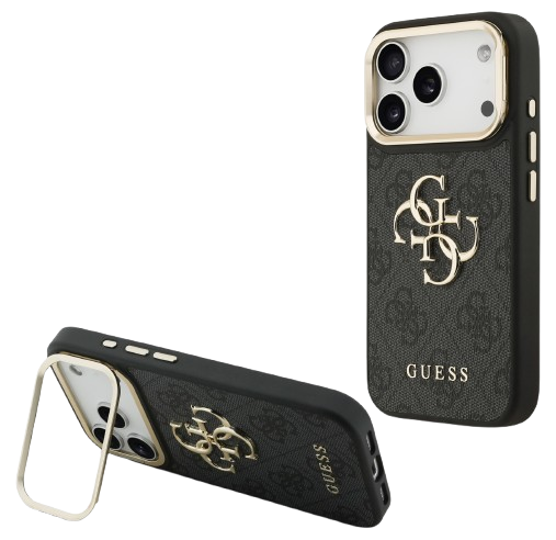 [GUHCP17XPCS4GP4K] GUESS CARCASA 4G SOPORTE CAMARA IPHONE 17 PRO MAX NEGRO