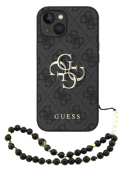 [GUHCPSE4P4GMGSK] GUESS CARCASA 4G STRAP IPHONE 16e NEGRO