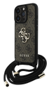GUESS CARCASA CROSSBODY STRAP 4G IPHONE 16 PRO MARRON