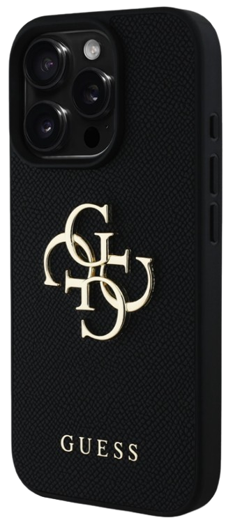 [GUHCP16XPGT4MBK] GUESS CARCASA GRAINED 4G IPHONE 16 PRO MAX NEGRO