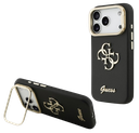 GUESS CARCASA GRAINED 4G SOPORTE CAMARA IPHONE 17 PRO NEGRO