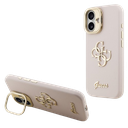 GUESS CARCASA GRAINED 4G SOPORTE CAMARA IPHONE 17 ROSA