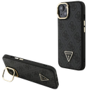 GUESS CARCASA MAGSAFE 4G TRIANGLE SOPORTE CAMARA IPHONE 15 NEGRO