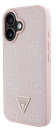 GUESS CARCASA MAGSAFE GRAINED PEONY TRIANGLE IPHONE 16 ROSA