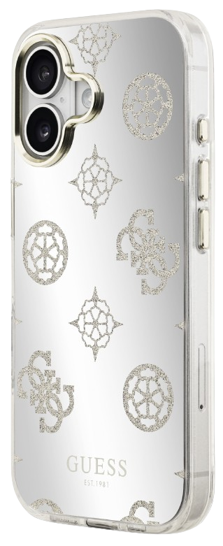 GUESS CARCASA MAGSAFE MIRROR GLITTER IPHONE 16 DORADO
