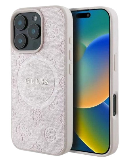 GUESS CARCASA MAGSAFE PEONY CLASSIC IPHONE 16 PRO MAX ROSA