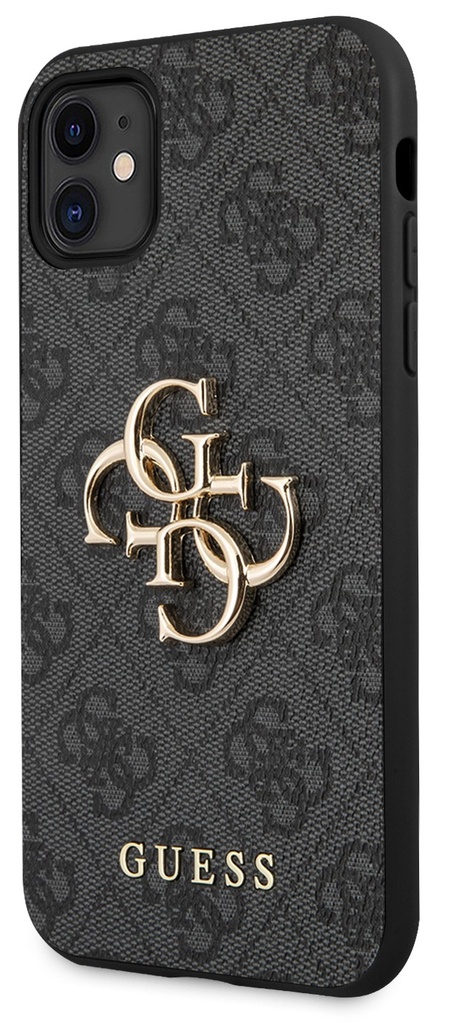GUESS CARCASA METAL LOGO IPHONE 11 GRIS