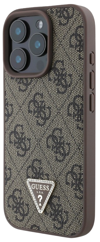 [GUHCP16XP4TDPW] GUESS CARCASA TRIANGLE STRASS IPHONE 16 PRO MAX MARRON