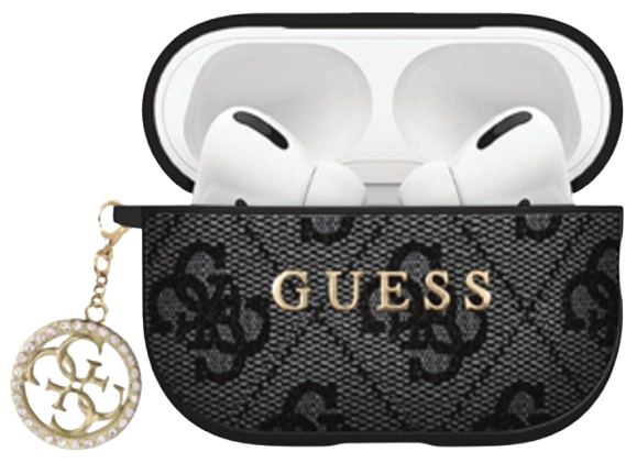 [GUA4P4E4CDK] GUESS FUNDA 4G STRASS CHARM AIRPODS 4 NEGRO