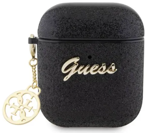 [GUA2GLGSHK] GUESS FUNDA GLITTER CHARM AIRPODS 1/2 NEGRO