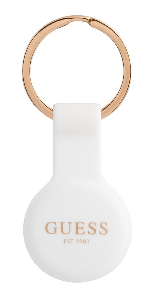 GUESS FUNDA SILICONA AIRTAG CLASSIC BLANCO