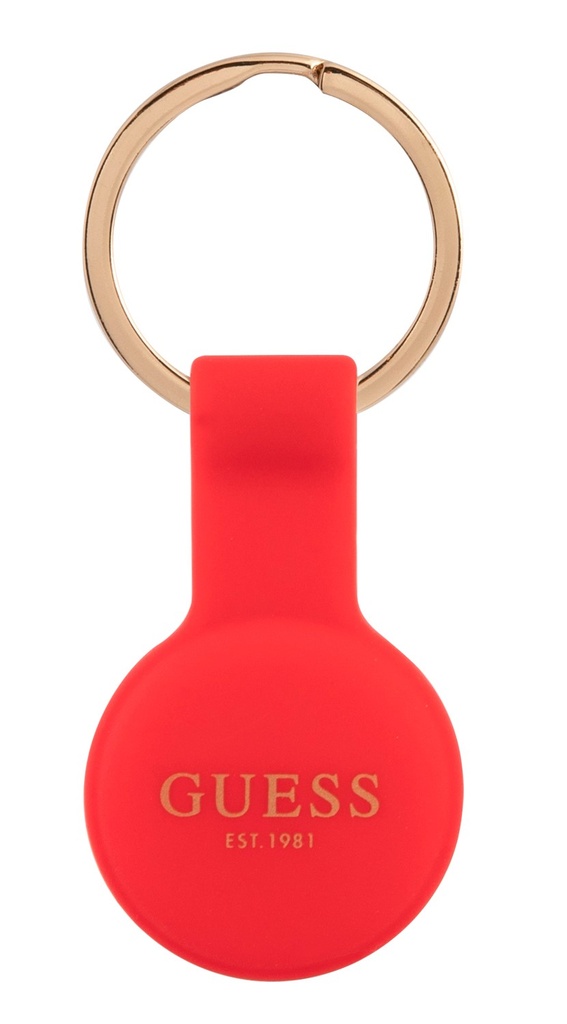 GUESS FUNDA SILICONA AIRTAG CLASSIC ROJO