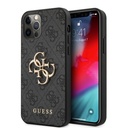 GUESS carcasa METAL LOGO IPHONE 12 PRO MAX GRIS