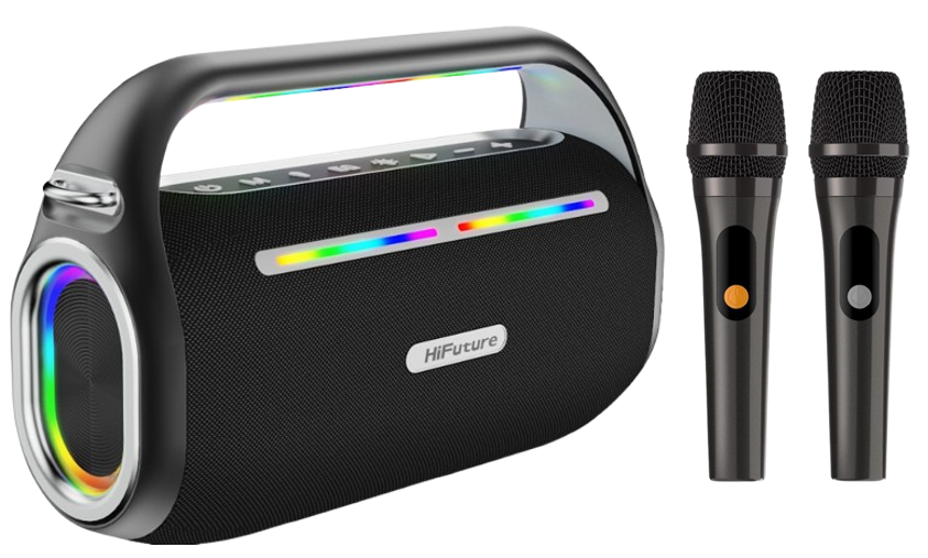 [HIFUMB100BK] HIFUTURE KARAOKE/ALTAVOZ MUSICBOX 100 70W / 2 MICROFONOS NEGRO