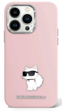 KARL LAGERFELD CARCASA CHOUPETTE PIN IPHONE 13 PRO MAX ROSA