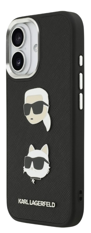 [KLHCP17SPSFDHPOK] KARL LAGERFELD CARCASA GRAINED K&C HEADS IPHONE 17 NEGRO